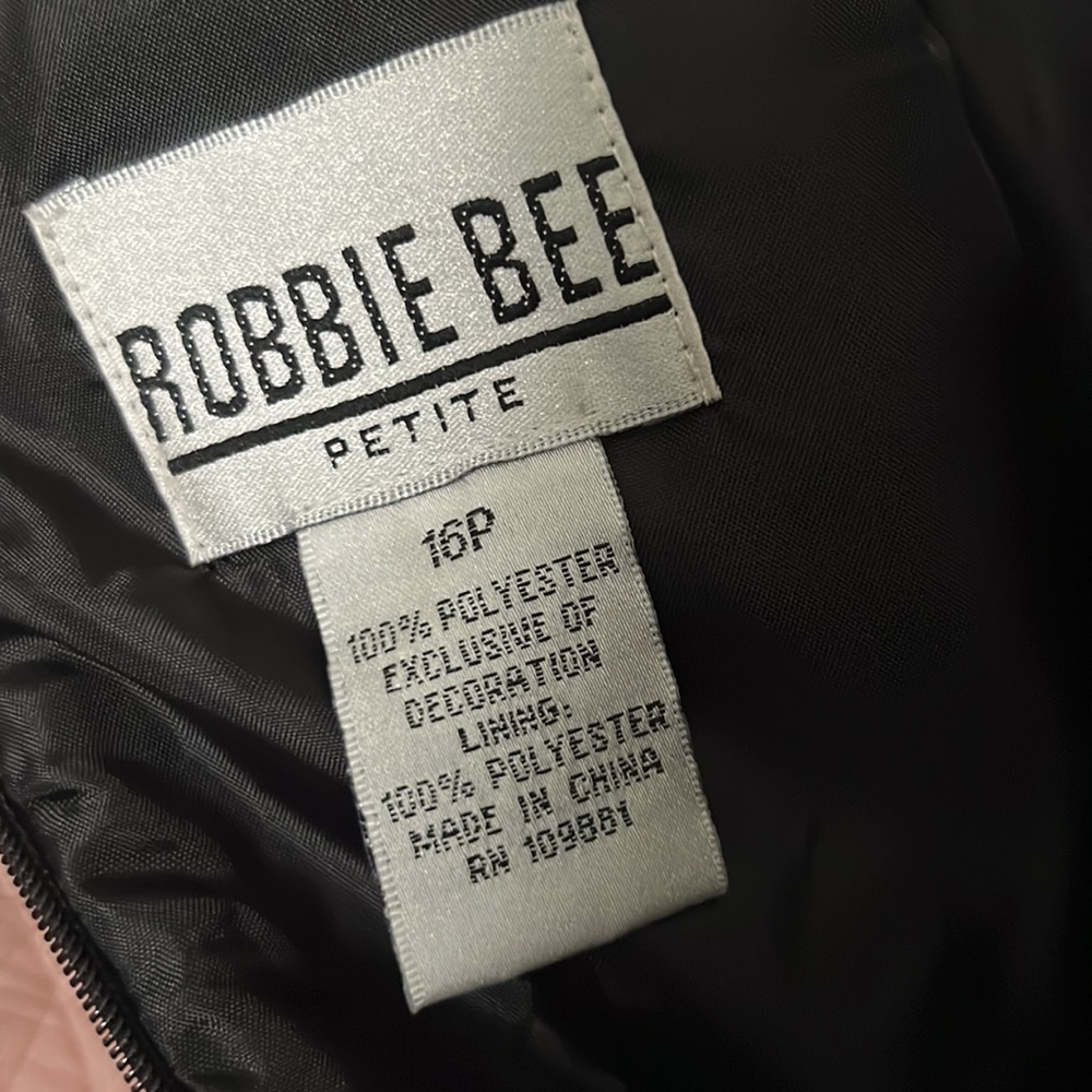 Robbie Bee Cocktail Foil Dress with Sequined Accents Tan / Gold 16P EUC - Picture 4 of 8
